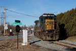 CSXT 9280 Leads L072 West at French Island